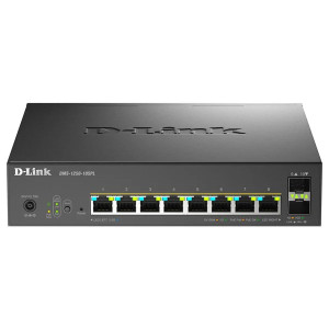 D-Link DMS-1250-10SPL 10-Port Gigabit L2+ Managed PoE Switch, 8 2.5 Gigabit PoE ports and 2 10G SFP+ ports